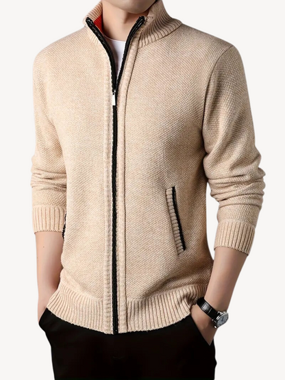 CORRADO - CARDIGAN CONFORTEVOLE CON ZIP